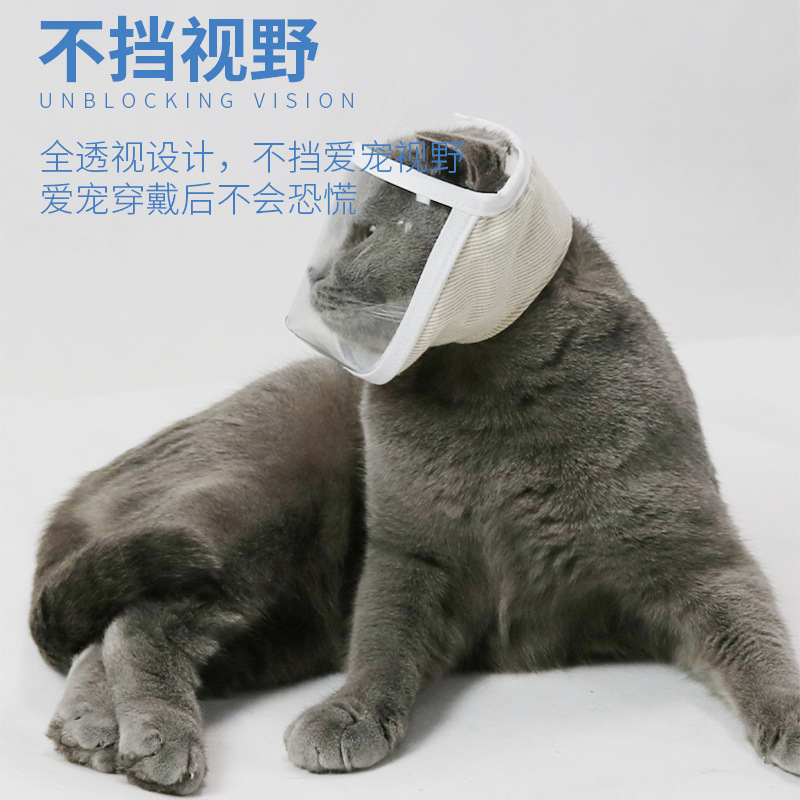Pet mask Safe Breathable high quality cat transparent mask Bite and lick proof clean beauty pet muzzle details Picture