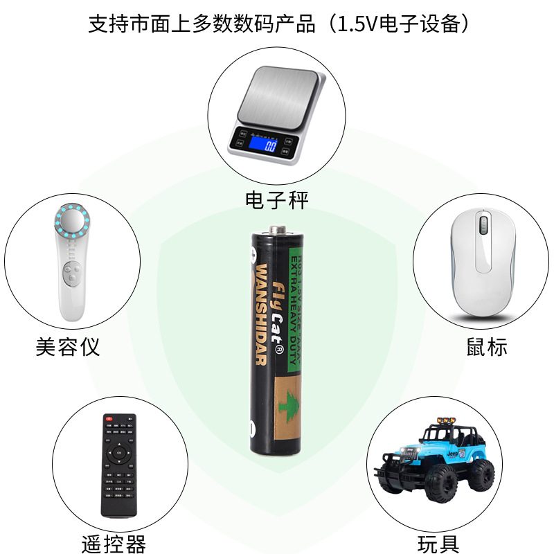 Flying Cat Mastercard No. 5 battery toy battery Bouncy ball Carbon battery AA Specification image