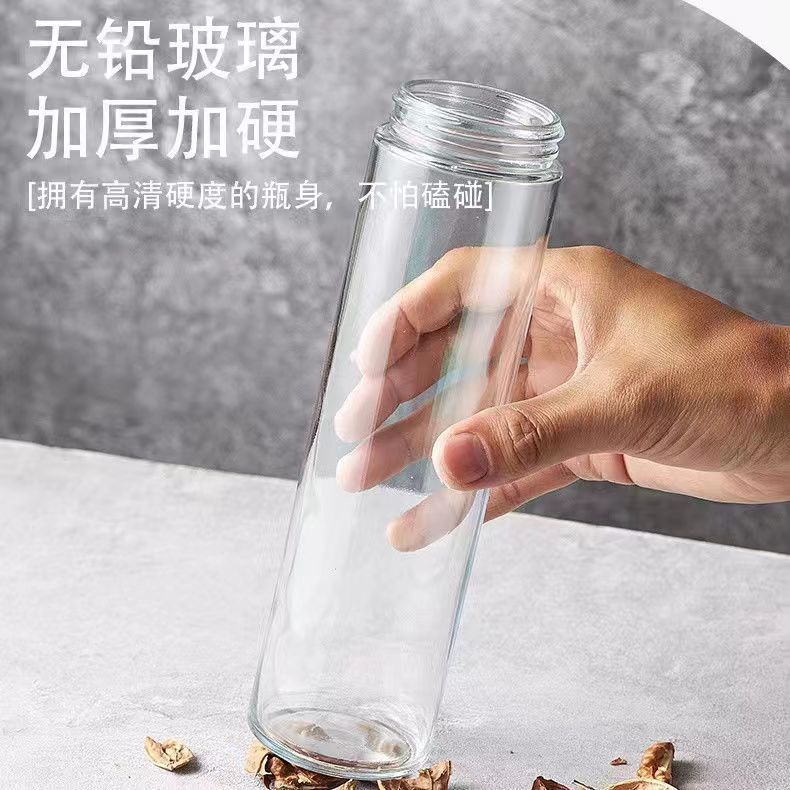 Kitchen glass oil bottle, automatic opening and closing without oil sticking, oil bottle, sauce bottle, soy sauce and vinegar seasoning bottle, household sesame oil bottle details Picture