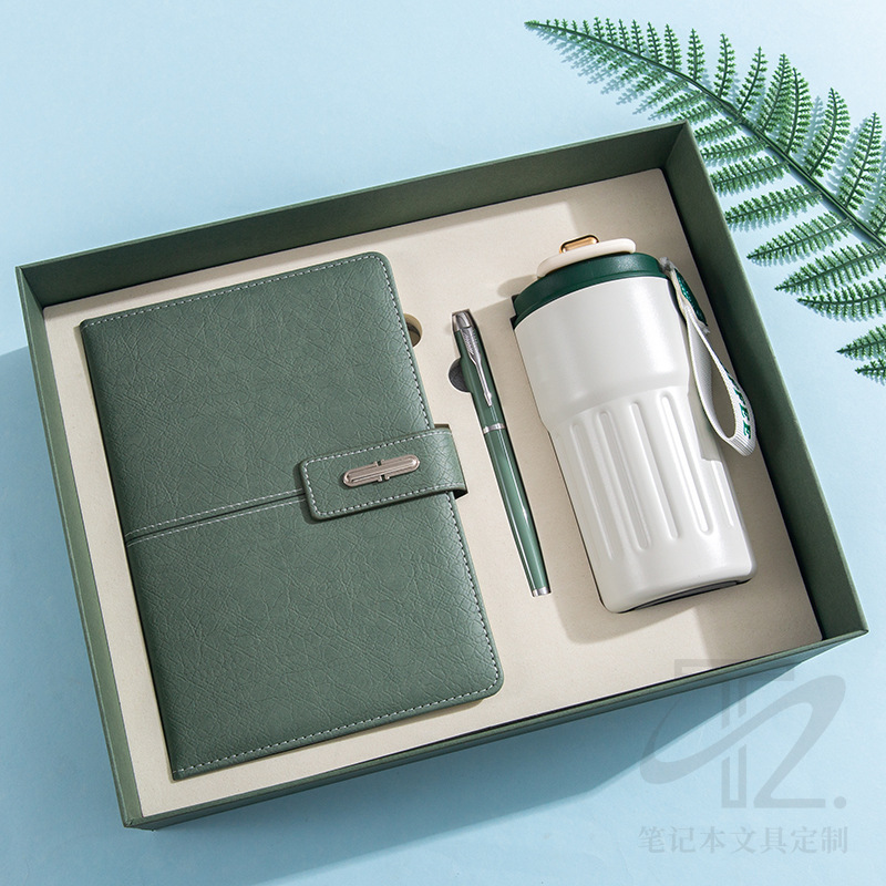 Customized high-end gift boxes for notebook sets, wholesale of high-appearation-level insulated cups, business gifts, a5 thick notebooks details Picture