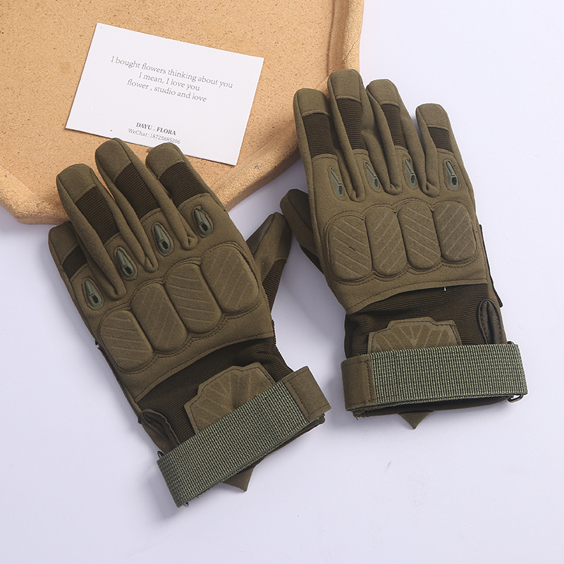 Military Fan Tactical Sports Gloves Soft Shell Protective Pad Long Finger Touch Screen Combat Anti-Slip Outdoor Military Fan Cycling Gloves Male Specification drawing
