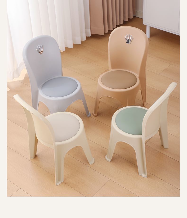 家居靠背椅加厚软包皮革塑料椅子高椅客厅卧室成人踩脚可叠放工厂详情6