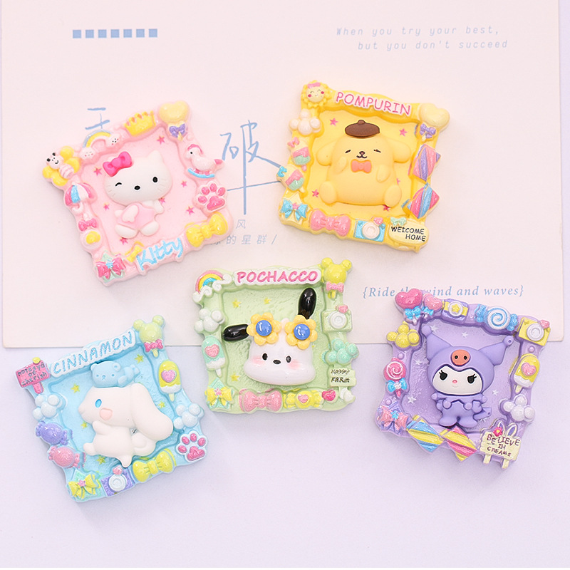 Cartoon Creative Photo Frame Diy Cream Glue Homemade Mobile Phone Case Shoe Buckle Hairpin Resin Accessories Materials Wholesale details Picture