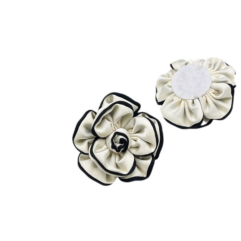 Xiaoxiangfeng rolled flower fabric camellia three-dimensional flower diy accessories, handcrafted flower clothing semi-finished products, shoes, bags and accessories Item Picture