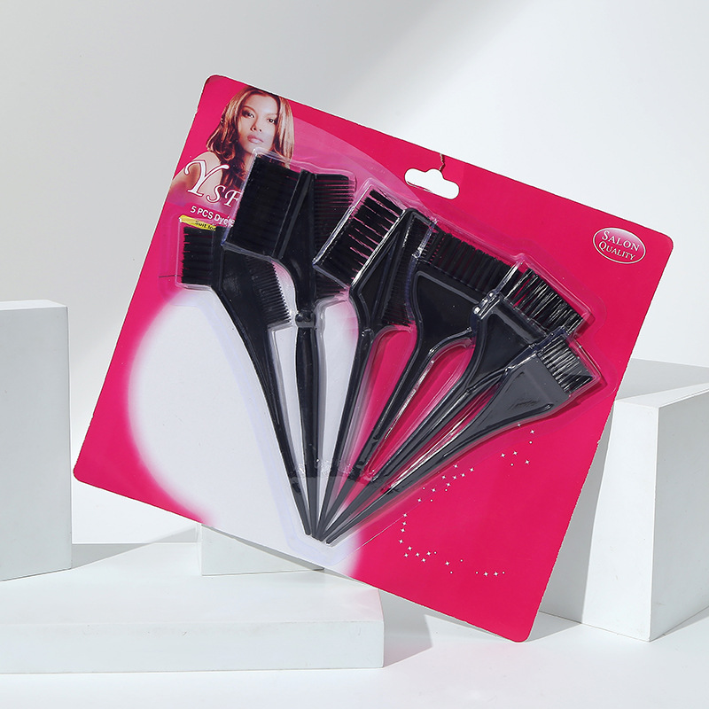 跨境发廊染发工具染发刷焗油刷套装多规格染发梳染发碗软毛刷套装