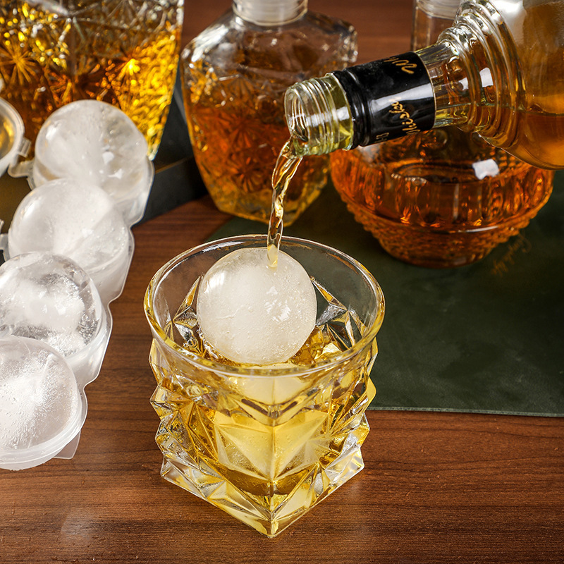 Ice hockey cube tray set, 4-hole whisky ice box, 4-piece ice hockey mold Specification image