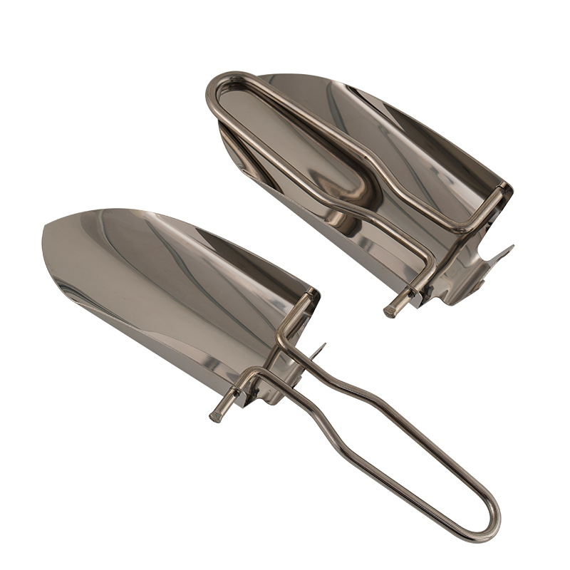 Outdoor tools: Multi-functional stainless steel shovel, foldable and portable digging shovel, ice shovel, gardening shovel, sand shovel, earthworm digging shovel Item Picture