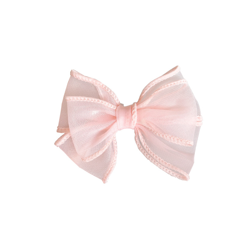 Korean lace girl princess bow hair clip headwear, children's super ethereal charm, girl side clip and top clip hair accessory Item Picture