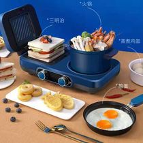 Cross-border light food machine Home multifunctional breakfast machine Sandwich cooking, frying and roasting 4-in-1 breakfast machine Amazon