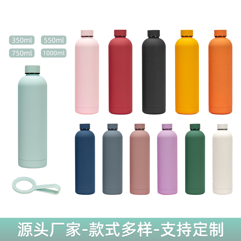 Cross-Border American Straight Small Mouth Bottle 304 Stainless Steel Vacuum Sports Water Bottle Outdoor Car Thermal Water Bottle Wholesale Item Picture