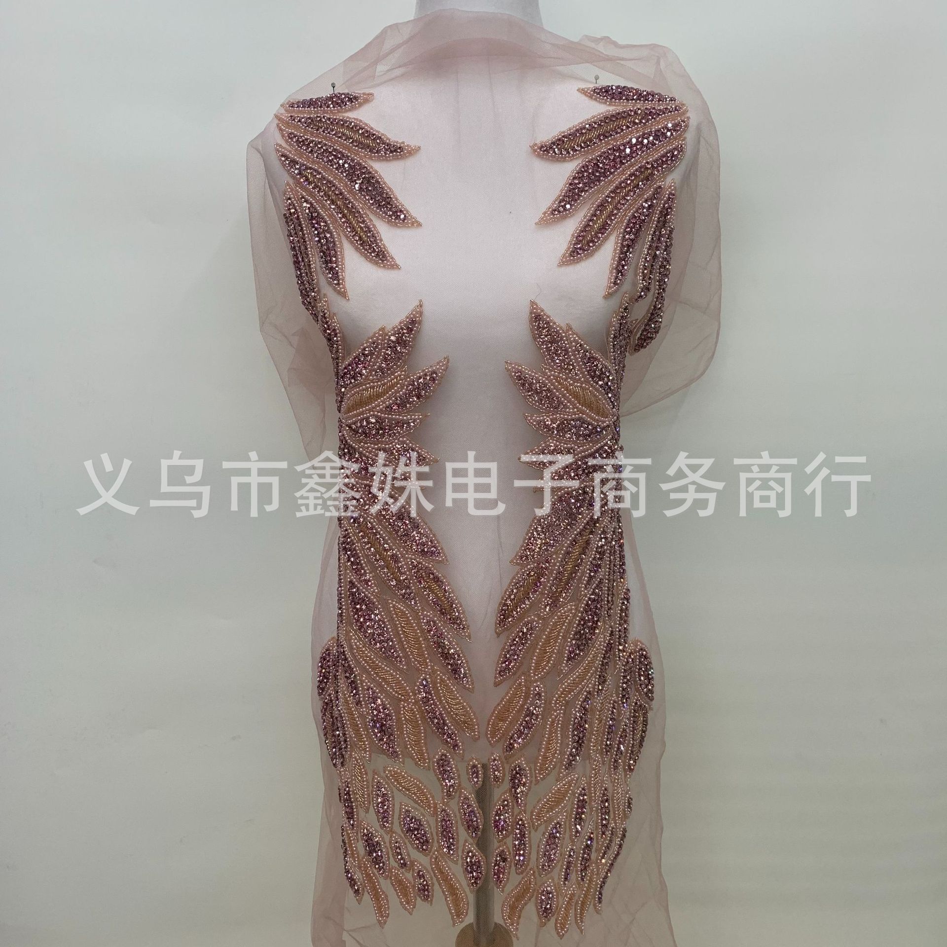 Heavy industry wedding dress and formal wear decoration mesh applique clothing and accessories Specification image