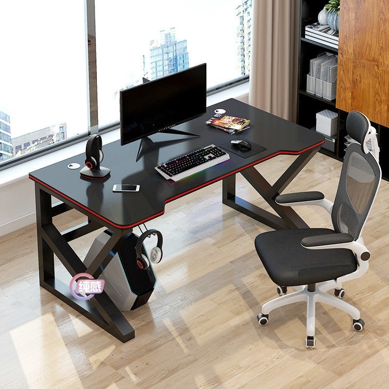 A set of multi-functional desktop home gaming desks and chairs, bedroom computer desks, study desks for students