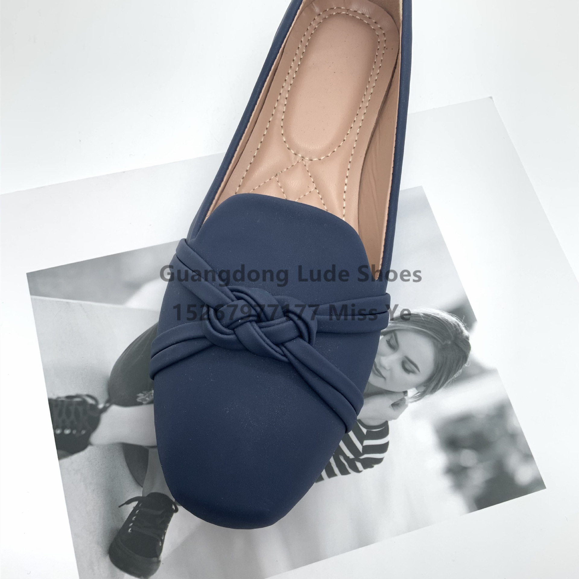 Women's Casual Single Shoes Casual Simple Fashion Comfortable Flat Single Shoes Guangzhou Women's Shoes Craft Shoes Work Single Shoes Women Specification drawing