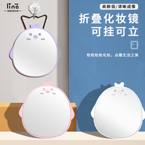 Cartoon chick makeup mirror Detachable single mirror HD rotating desk dressing mirror Dormitory table table mirror