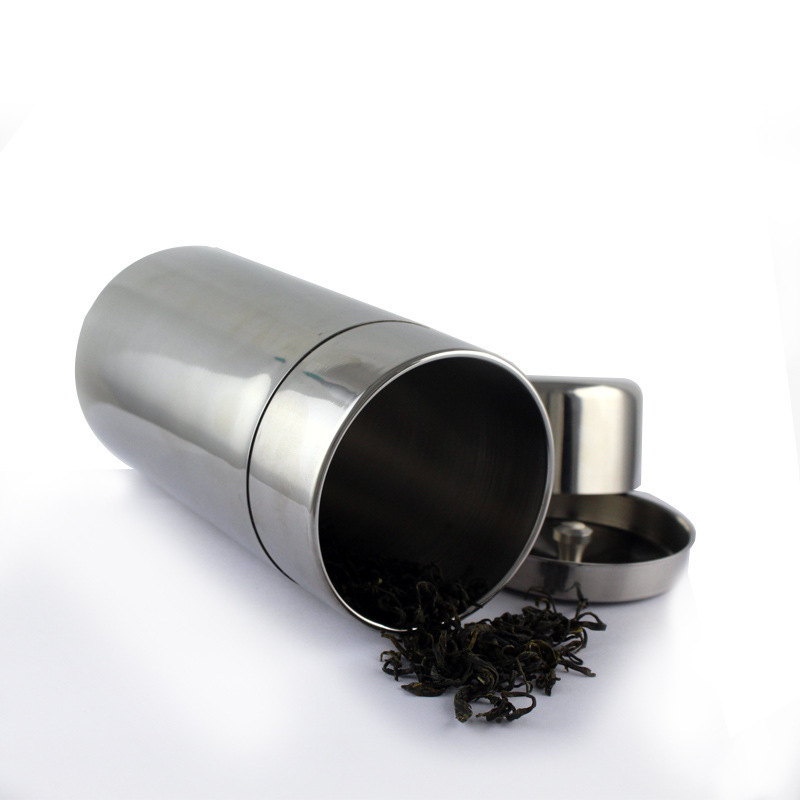 304 Stainless Steel Tea Can Double Lid Sealed Tea Can Universal Tea Can Portable Travel Grain Can Sealed Can Application Scenario