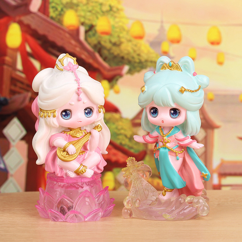 Wholesale of Dunhuang Flying Apsaras 2nd generation blind box figurines, dolls, decorative items, creative and trendy home and office desktop decorations Specification image