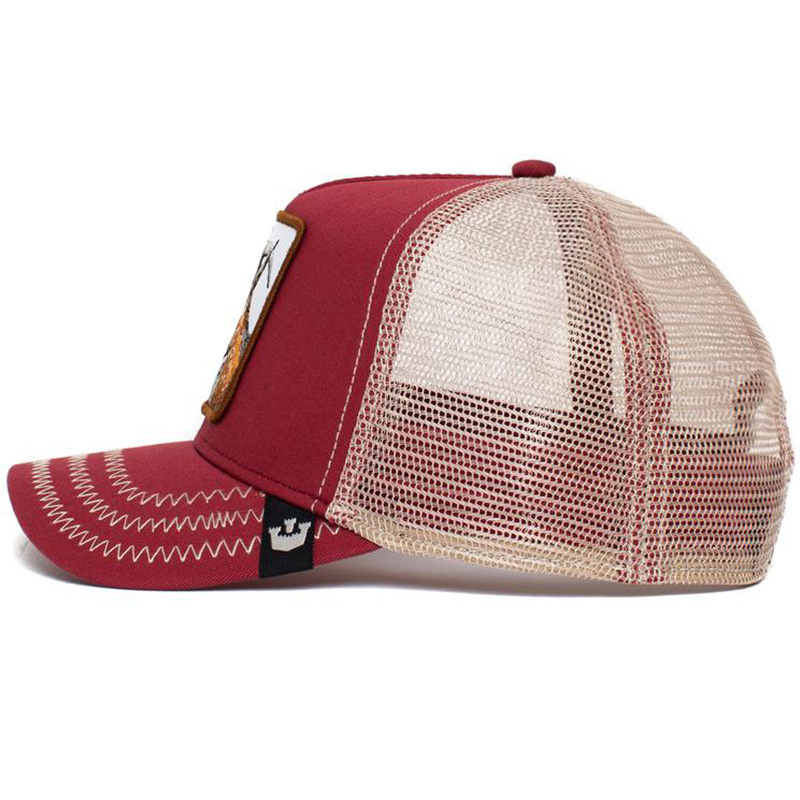 [Foreign Trade Explosion] Animal Baseball Cap Cartoon Sunscreen Mesh Embroidery Trucker Panther Rooster Wolf Hat Application Scenario