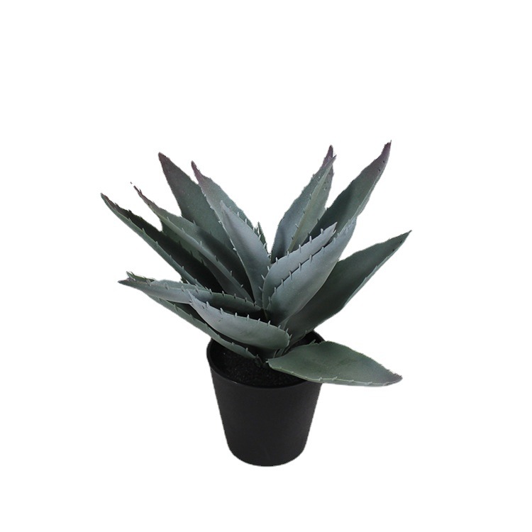 Artificial aloe vera potted plant, mini indoor decoration, artificial tree, artificial small green plant, Nordic artificial green plant ornament, reed Item Picture