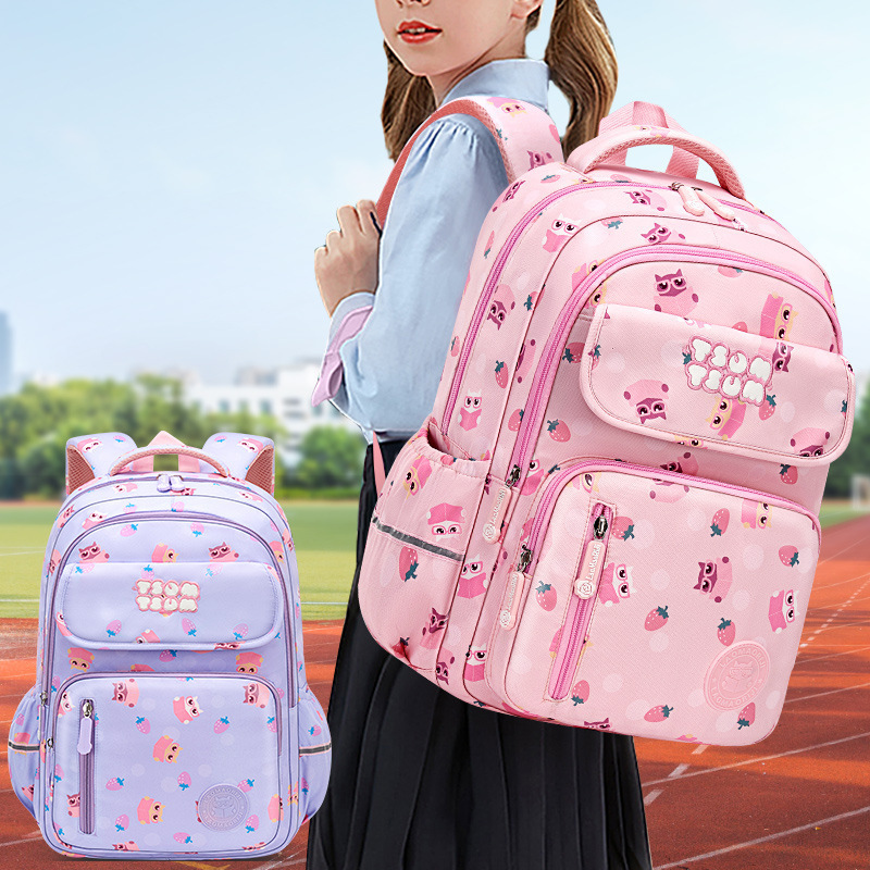 Children's Schoolbag Male And Female Primary School Students Spine Relief Backpack 136Th Grade Light Cartoon Backpack Delivery details Picture