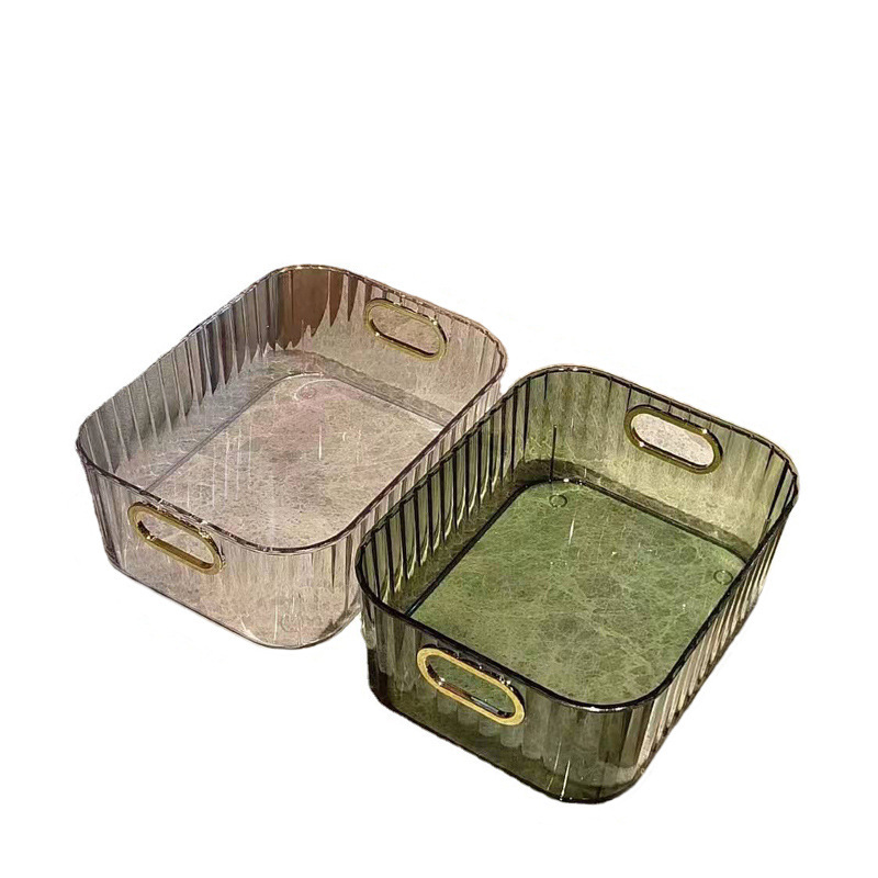 Makeup storage box, multi-functional sundries, light luxury transparent storage box, Little red desk, facial mask storage basket, dormitory girls Item Picture