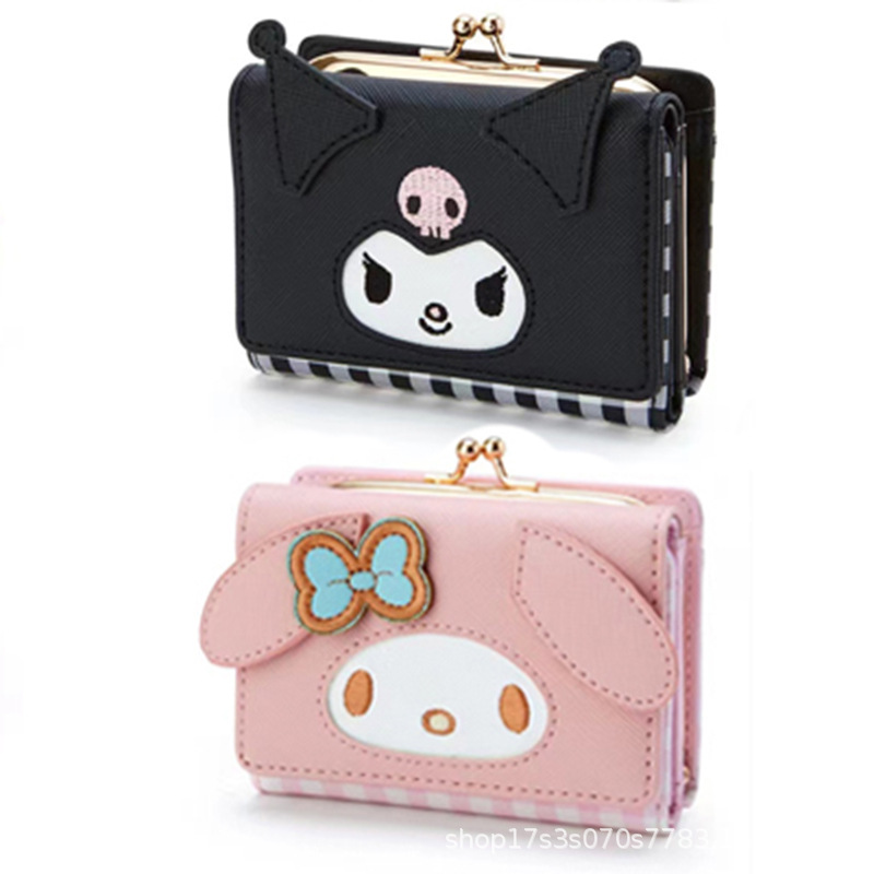 Cinnamon Dog Kulomi Purse Pu Leather Zipper Buckle Mld Card Wallet Short Cute Cartoon Day Specification drawing