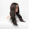 The big wave breathable wig is the same style of fashionable headwear. It's a popular face-trimming wig that looks realistic and natural. Long curly hair, middle parting for women Specification image