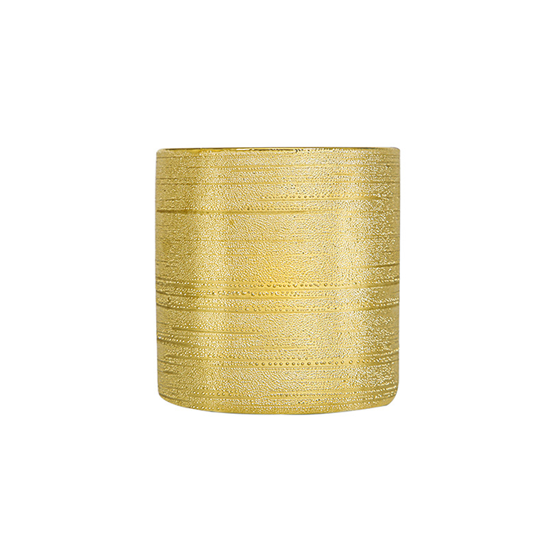 Chinagoods Du Qi Hotel supplies: European-style simple and creative ceramic brushed, gold-plated and silver succulent combination export flower POTS, handicrafts and flower vases Item Picture