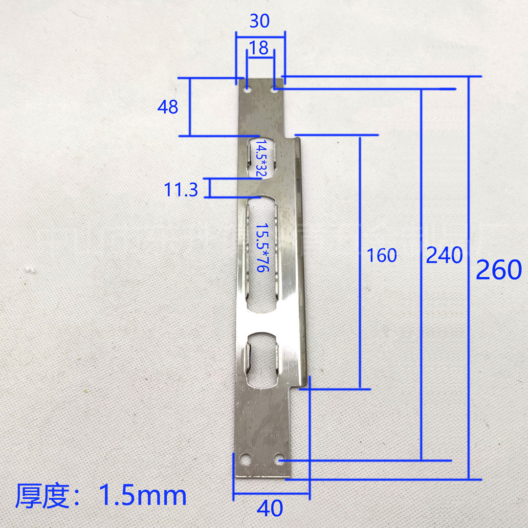The door frame guide plate is 6068, and the lock body buckle plate is made of thickened stainless steel, which does not rust and is indistinguishable from left to right Application Scenario