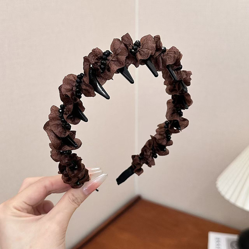 The new high-top water diamond butterfly hairband for women is a popular wavy anti-slip hairband for washing and washing hair pic 18