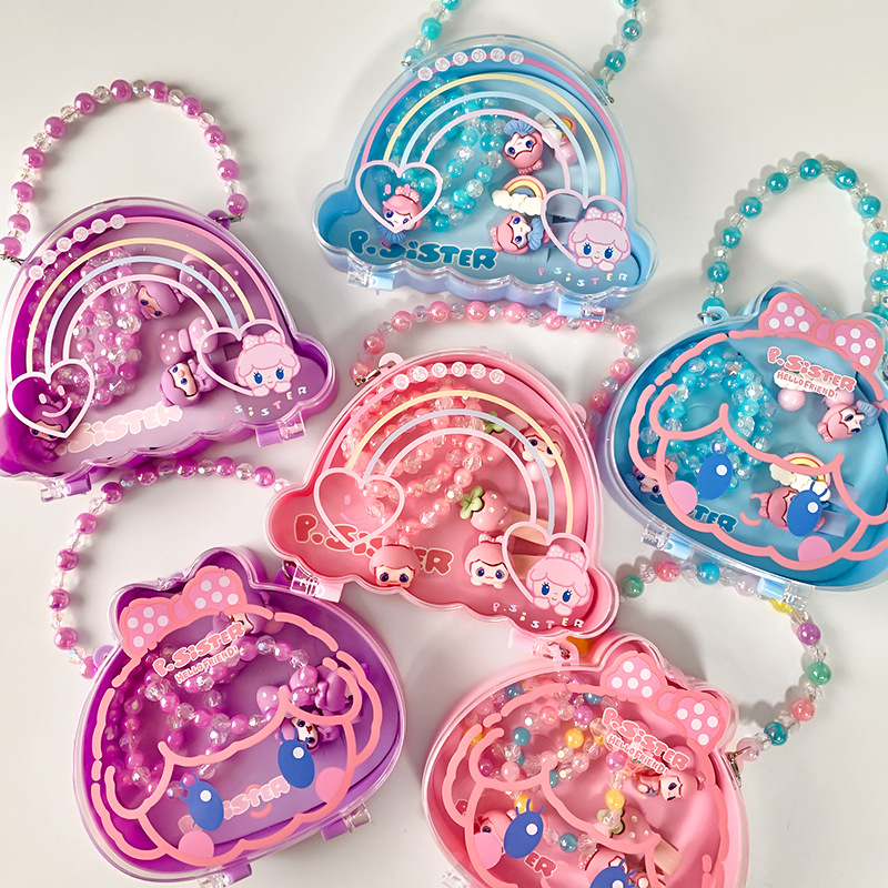 Brazalete para niños hairpin set cute baby hairpin accesorio para niñas cartoon bolso set joyería caja de regalo details Picture