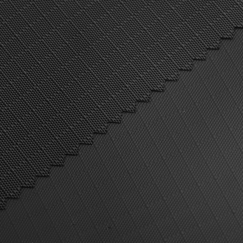 0.33 Thickness Leather Film Bag Fabric Factory Wholesale 420D Polyester 5 Points Leather Film Polyester Bag Fabric Specification drawing