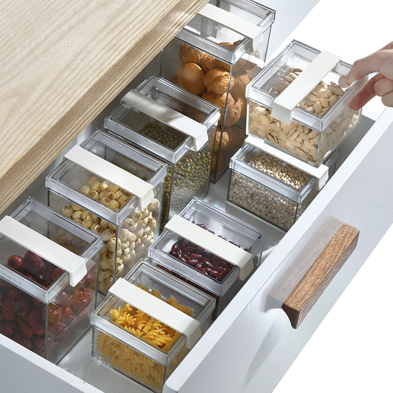 Food Preservation Box Kitchen Grain Storage Box Snacks Dry Goods Moisture-Proof Storage Tank Plastic Sealed Tank Wholesale Application Scenario