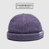 For the autumn and winter of 2021, men and women are wearing Korean-style outdoor casual hats without brims, with rolled edges and round top warp knitted caps Specification image
