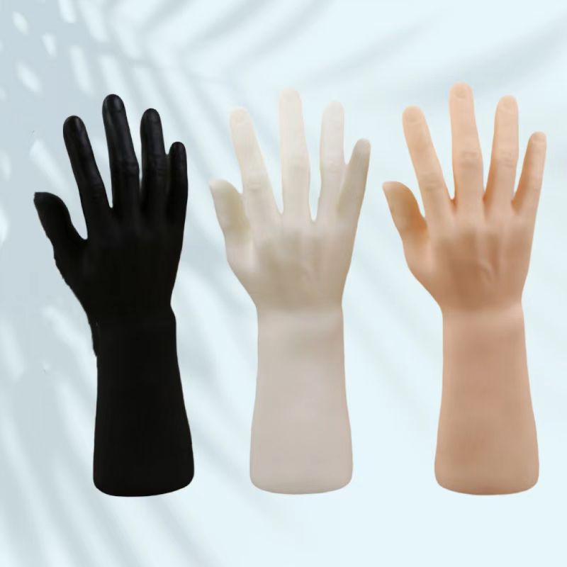 [xufeng] hombre recto mano modelo guantes de trabajo de plástico modelo de simulación reloj anillo accesorios exhibición exhibición accesorios