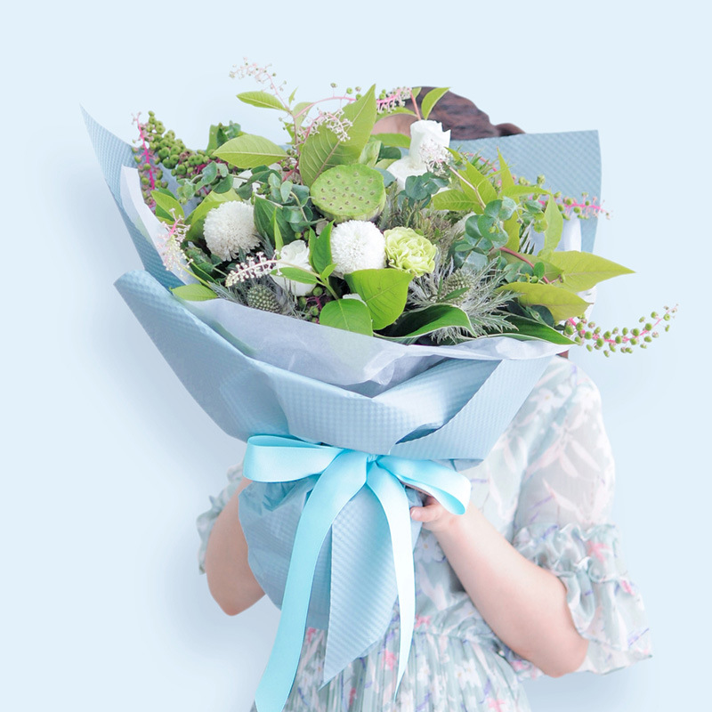 Thickened paper flower wrapping paper florist floriculture diy rose bouquet packaging three-dimensional embossed wrapping paper wholesale Specification drawing
