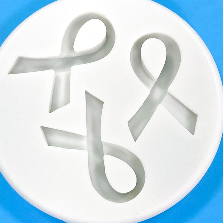 Ribbon Knot Cake Decoration Chocolate Baking Diy Silicone Mold Bow Cookie Homemade Fondant Mold Specification drawing