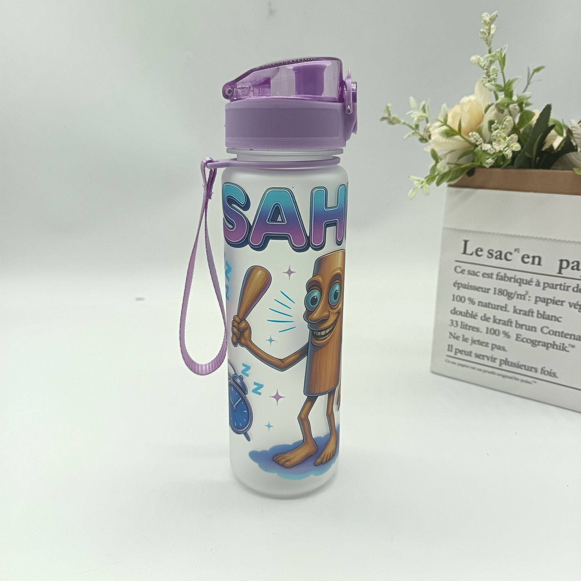 Xinshan Haijing patterned water cup, spray-painted space cup, student drinking cup, portable outdoor sports water cup Specification drawing