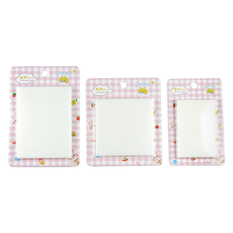 ins simple and popular PET transparent sticky notes for students to take notes can be torn off and glued, convenient for N times discount goods wholesale Item Picture