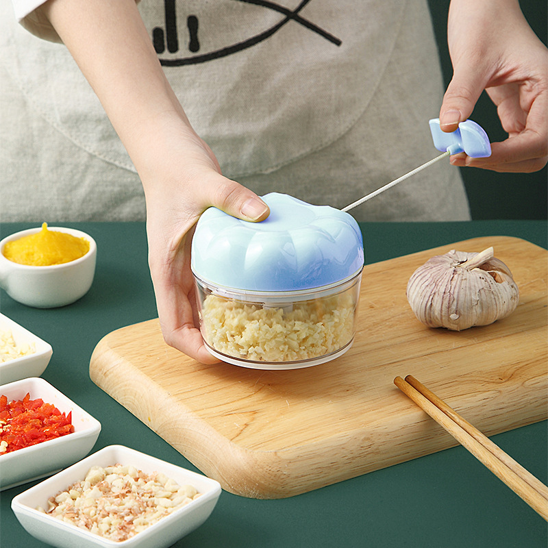 Garlic Puree Hand Pull Household Vegetable Cutter Garlic Puree Kitchen Dumpling Stuffing Wring Pull Garlic Machine Press Garlic Puree Manual Specification drawing