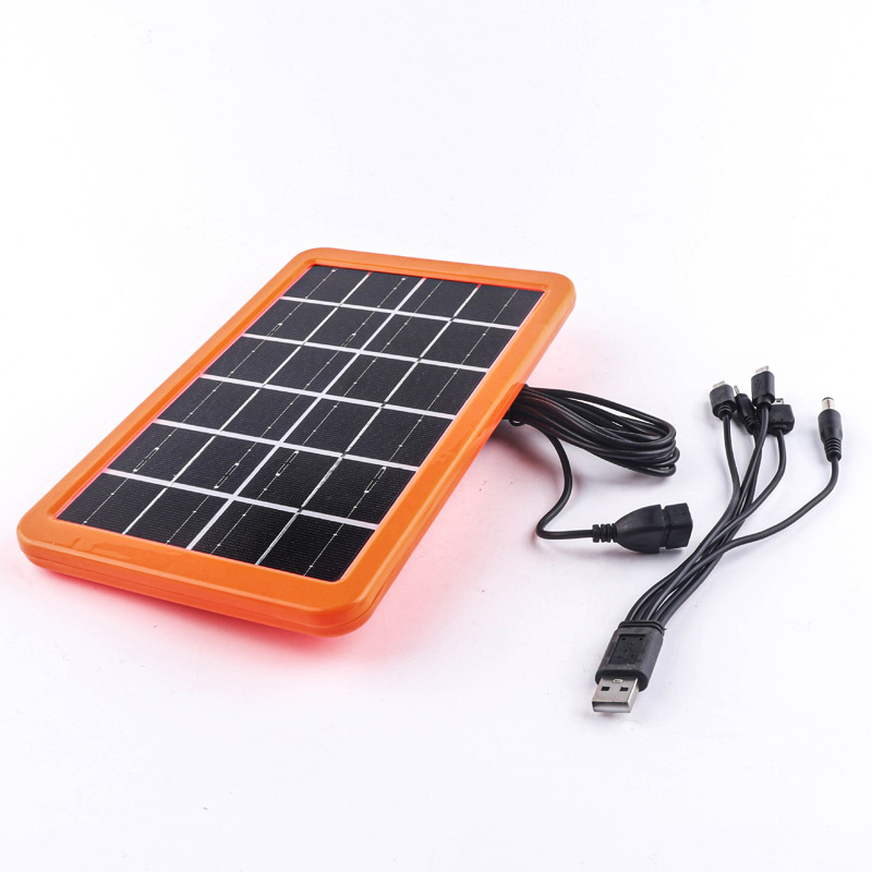 6V3w Solar Panel Outdoor Solar Panel Can Be Charged Mobile Phone Power Generation Panel Outdoor Photovoltaic Power Supply System Panel Item Picture