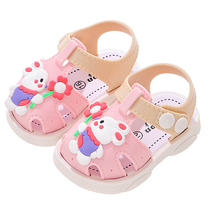 凉鞋女夏季时尚/拖鞋/小孩鞋儿童夏季时尚/大伞户外/童鞋男女夏季时尚休闲白底实物图