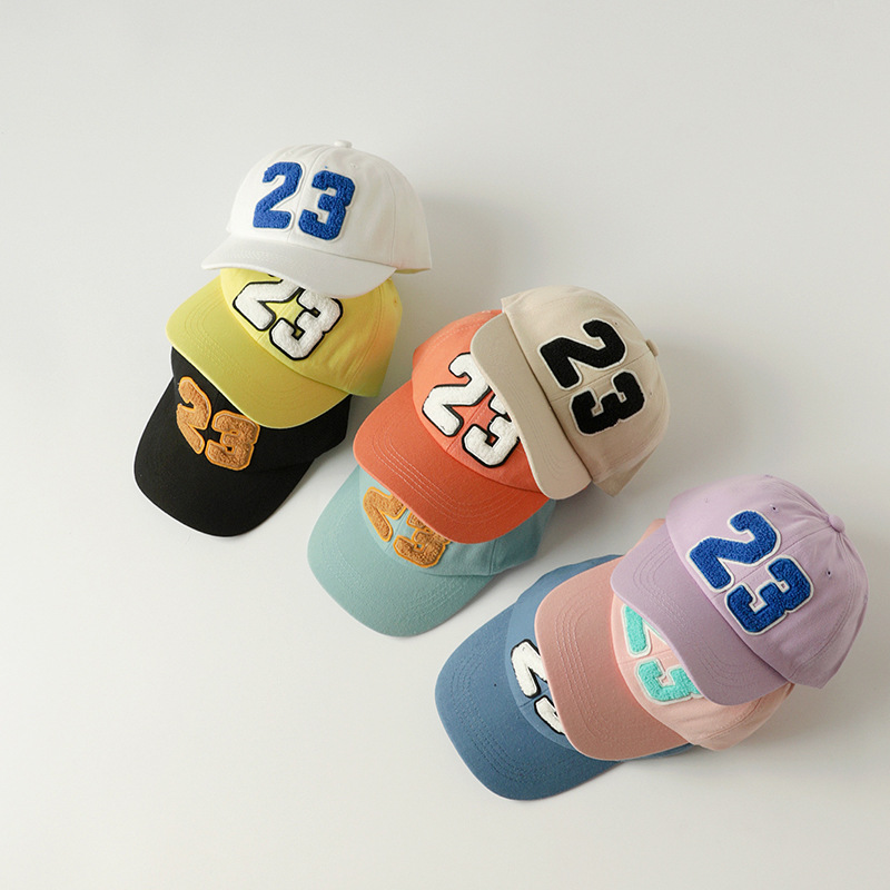 Autumn South Baby hats, Spring and Summer ins letter-embroidered baseball caps for boys and girls, outdoor sun protection children's baseball caps Specification image