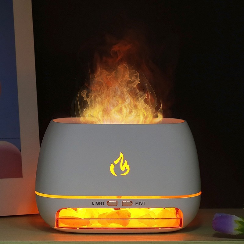 The manufacturer's new salt stone flame aroma diffuser for office and home use, USB humidifier, 5V essential oil diffuser, and air purifier Application Scenario