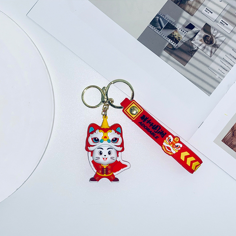 钥匙扣/拉布布/labubu/吃鸡锁匙扣/车钥匙环钛钢细节图