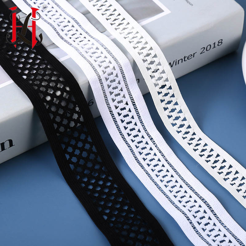 Manufacturers Supply Elastic Mesh Elastic Yoga Belt Hollow Knit Elastic Belt Clothing Belt Accessories details Picture