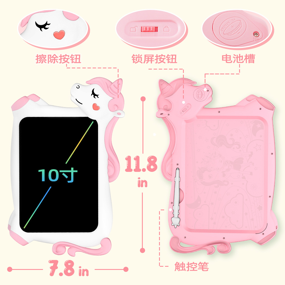 In 2023, 10-inch electronic LCD handwriting board, early education learning writing board, pressure-sensitive graffiti drawing board were the best-selling cross-border products Specification image