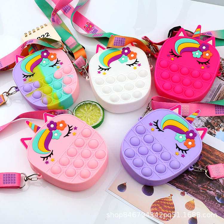 Cross-border bestseller rat extermination pioneer, Liu Hai Small Wallet bag, silicone, stress-relieving and educational coin wallet details Picture