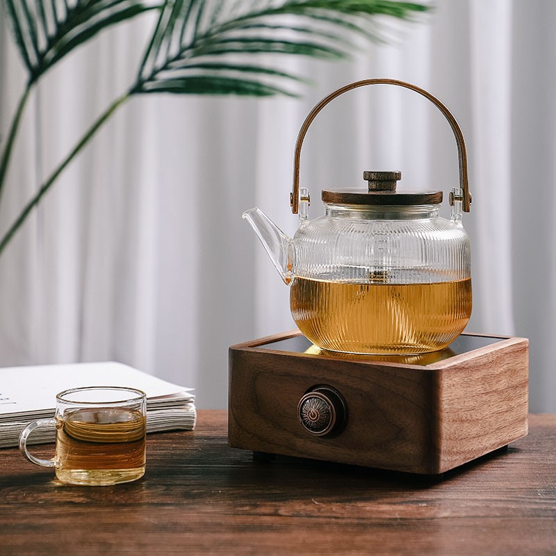 Flower Teapot Candle Heating Glass Tea Maker Household Tea Set Boiler Teapot Boiler Dual-Purpose Kettle details Picture