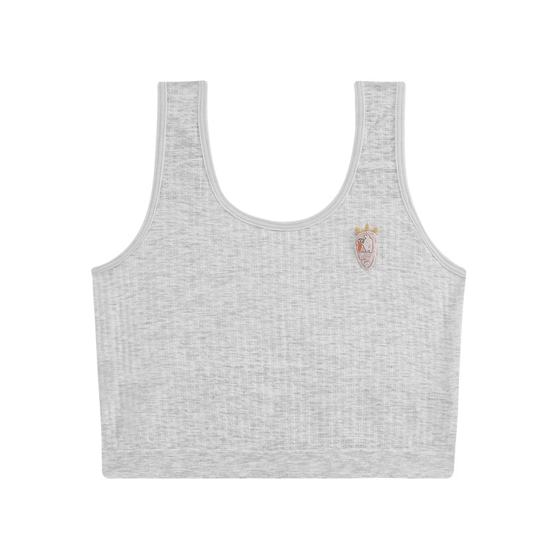 Girls Vest Without Underwire Bra Women's Cotton Growth Period Double Cotton Top Chest Thin Breathable Underwear Item Picture