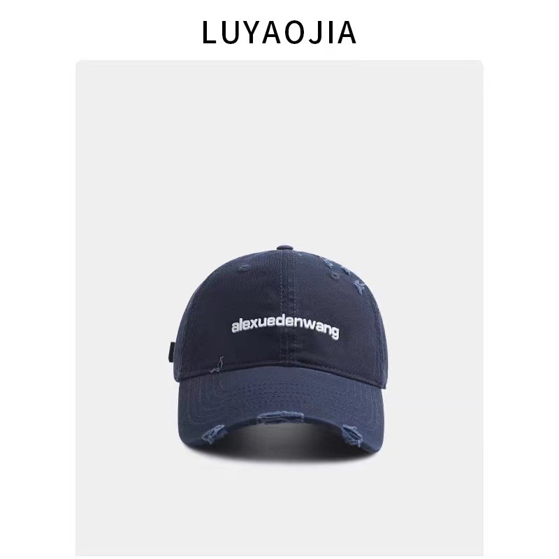 New washable, ripped and aged baseball cap for women on Instagram, trendy and individualized soft top Korean couple casual and versatile baseball caps Specification image